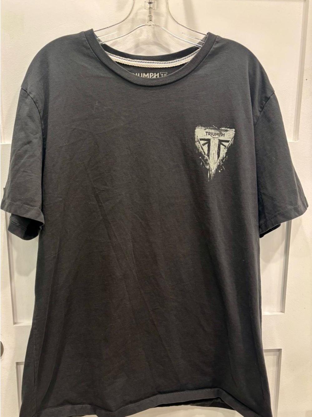 Triumph Black Short‑Sleeve Crewneck T-Shirt with Chest Logo